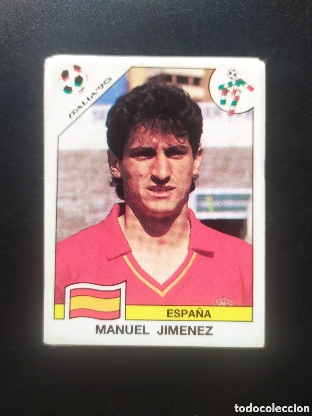 Fu&szlig;ball-Sticker: Mundial Italia 90 panini Jim&eacute;nez n&deg; 352 Espa&ntilde;a sin pegar