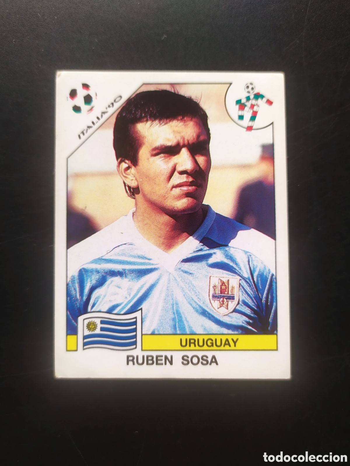 Cartes &agrave; collectionner de Football: Mundial Italia 90 panini Rub&eacute;n Sosa n&deg; 380 Uruguay sin pegar