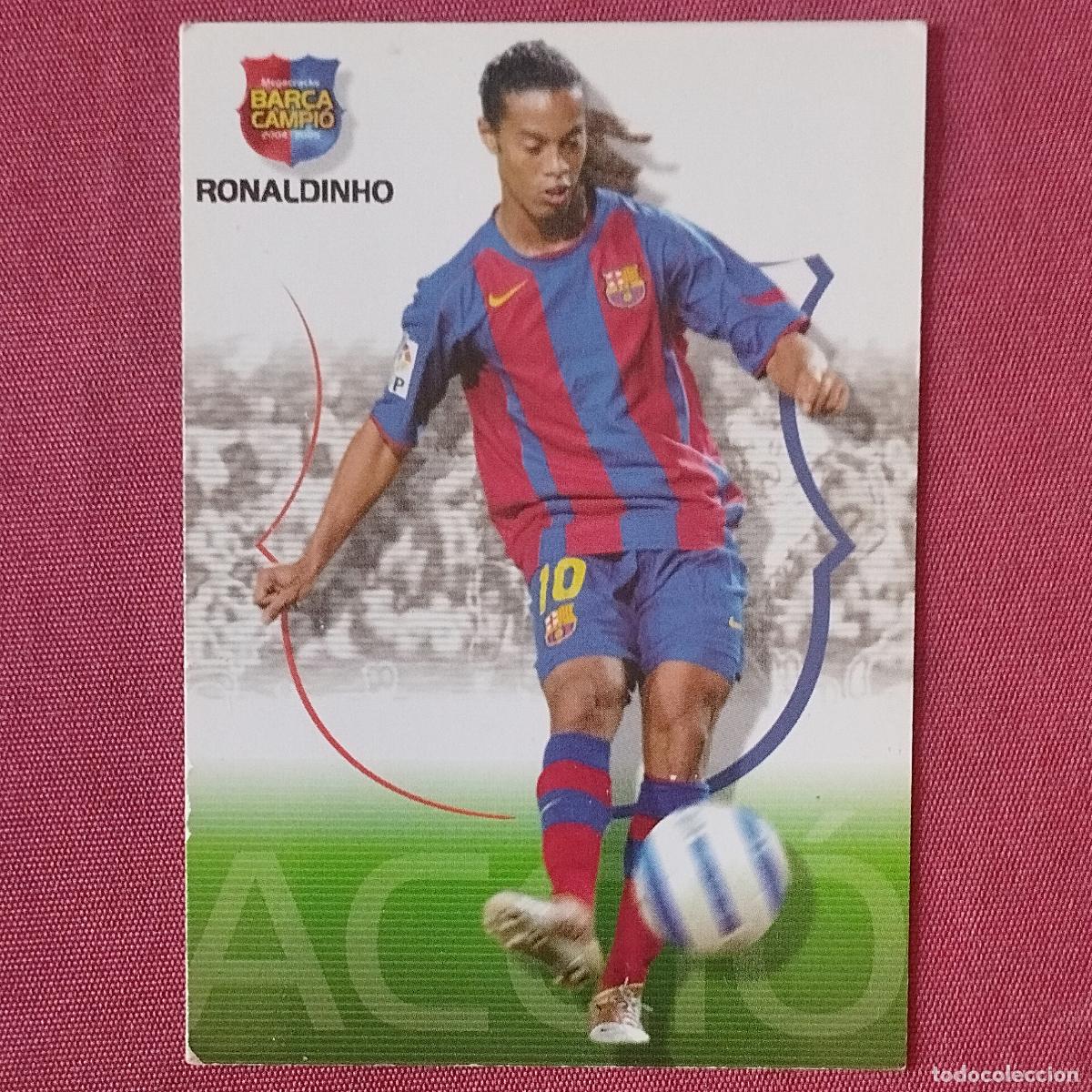Cromos de Futebol: RONALDINHO - 49 - MEGACRACKS BAR&Ccedil;A CAMPIO 2004 2005 - F.C.BARCELONA