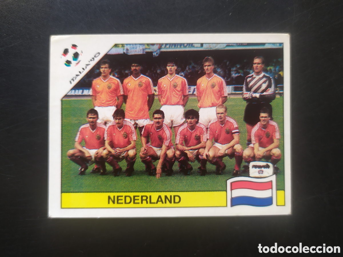 Cromos de Futebol: Mundial Italia 90 panini alineaci&oacute;n n&deg; 404 Holanda sin pegar