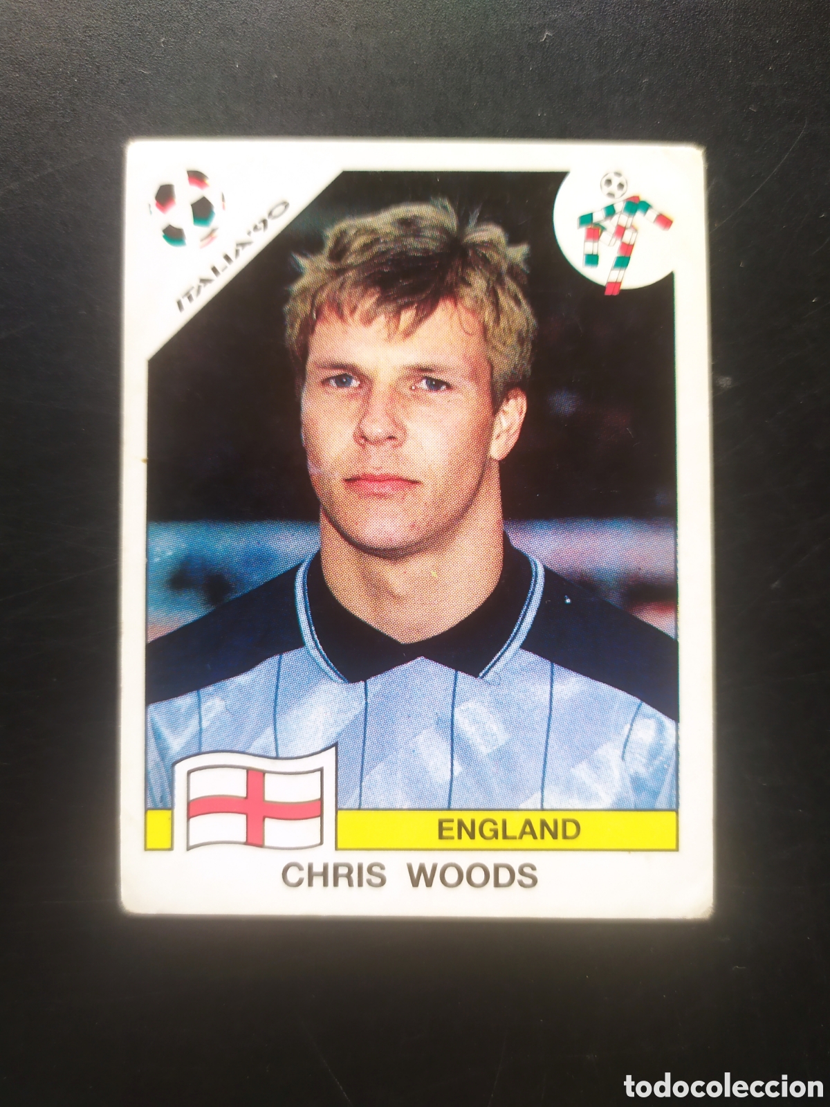 Fu&szlig;ball-Sticker: Mundial Italia 90 panini Woods n&deg; 384 Inglaterra sin pegar
