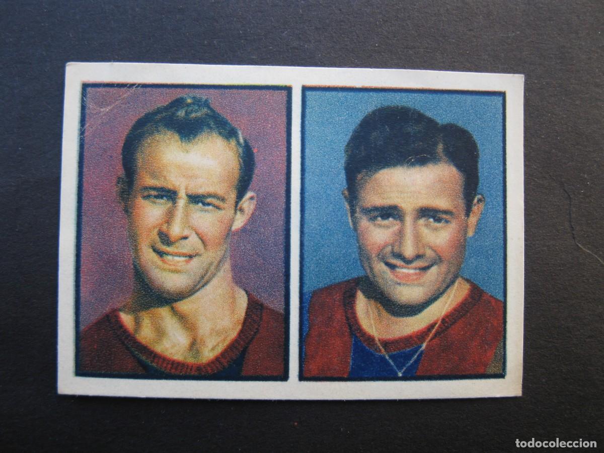 Fu&szlig;ball-Sticker: 2&ordm; &Aacute;LBUM GALLINA BLANCA - SERIE 102 - N&ordm; 5 - C&Eacute;SAR Y FLORENCIO (C.F. BARCELONA) - NUNCA PEGADO.