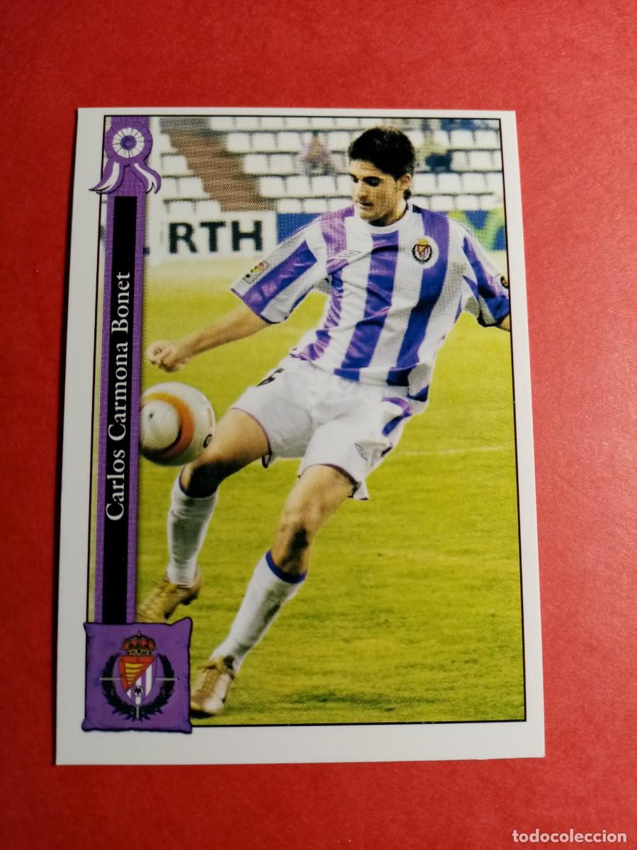 Football Stickers: N&ordm; 765 CARMONA, REAL VALLADOLID, 2&ordf; DIVISION FICHAS 2005 2006 MUNDICROMO PLATINUM