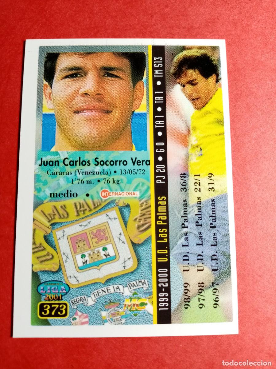 Cartes &agrave; collectionner de Football: N&ordm; 373 SOCORRO, BAJA, U.D. LAS PALMAS, FICHAS LIGA 2001, 00 01, MUNDICROMO
