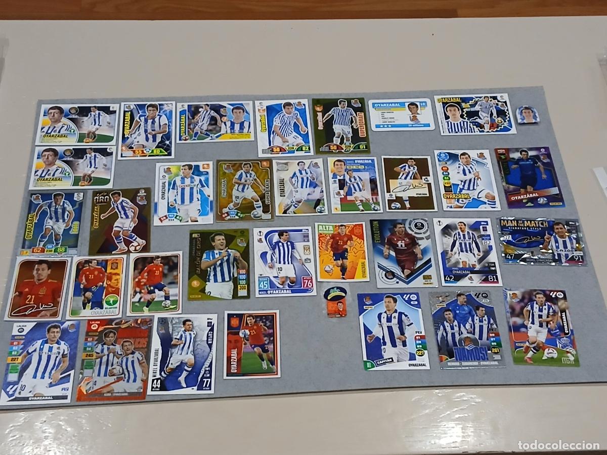 Cromos de f&uacute;tbol: Cromos f&uacute;tbol. M&iacute;kel Oyarz&aacute;bal, lote 35 cromos de 2016 a 2026