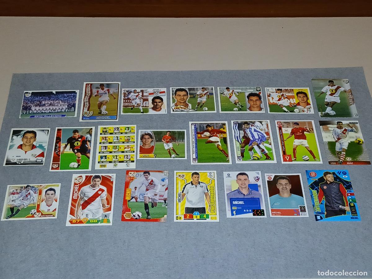 Cromos de f&uacute;tbol: Cromos f&uacute;tbol. M&iacute;chel S&aacute;nchez, lote 22 cromos de 1995 a 2025