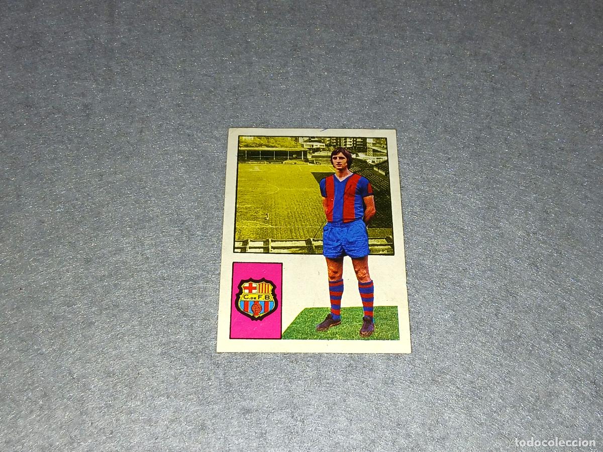 Cromos de f&uacute;tbol: Cromo f&uacute;tbol. Johan Cruyff, Konga-Fher, 1974 1975 74 75, despegado