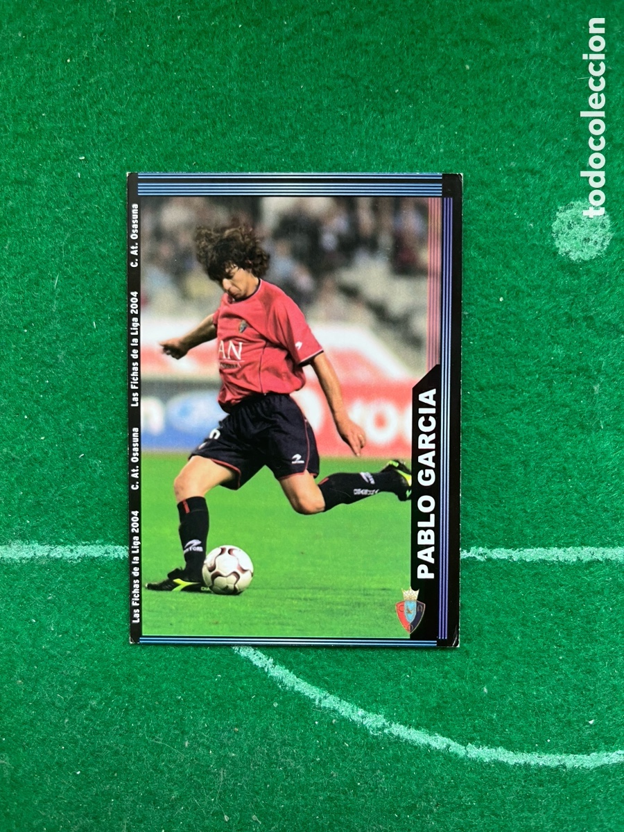 Football Stickers: 285 PABLO GARC&Iacute;A OSASUNA LAS FICHAS DE LA LIGA 2003 2004 MUNDICROMO