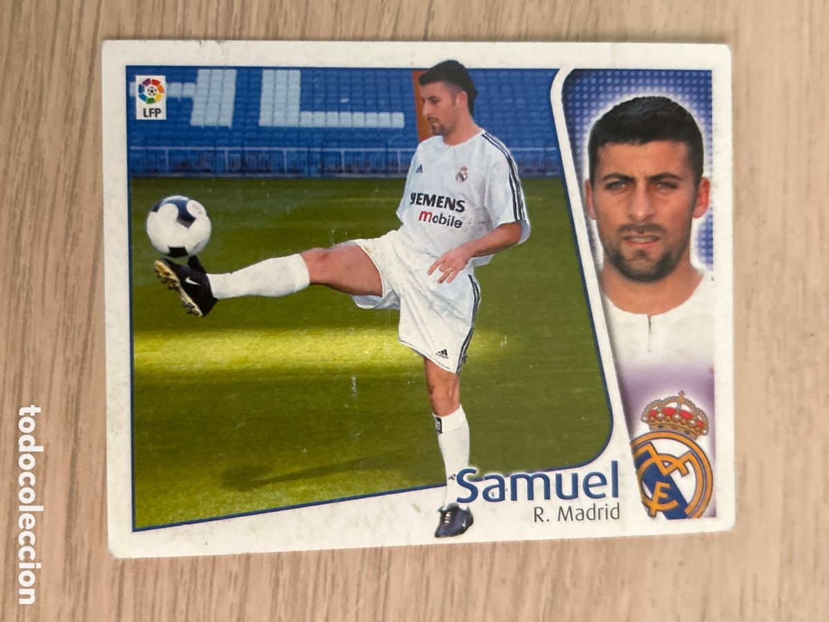 Fu&szlig;ball-Sticker: SAMUEL REAL MADRID LIGA ESTE 2004 2005 04 05 NUNCA PEGADO SIN PEGAR