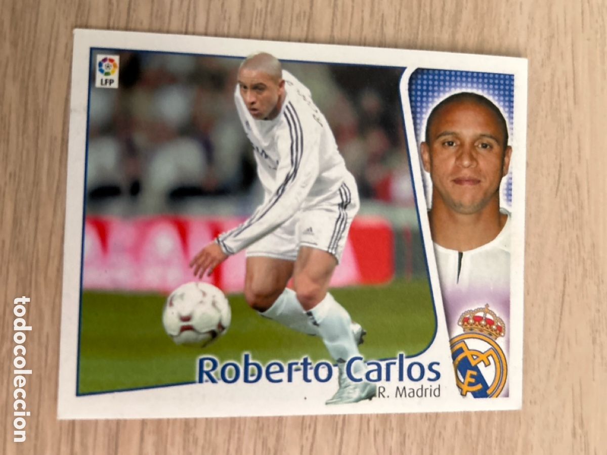 Fu&szlig;ball-Sticker: ROBERTO CARLOS REAL MADRID LIGA ESTE 2004 2005 04 05 NUNCA PEGADO SIN PEGAR