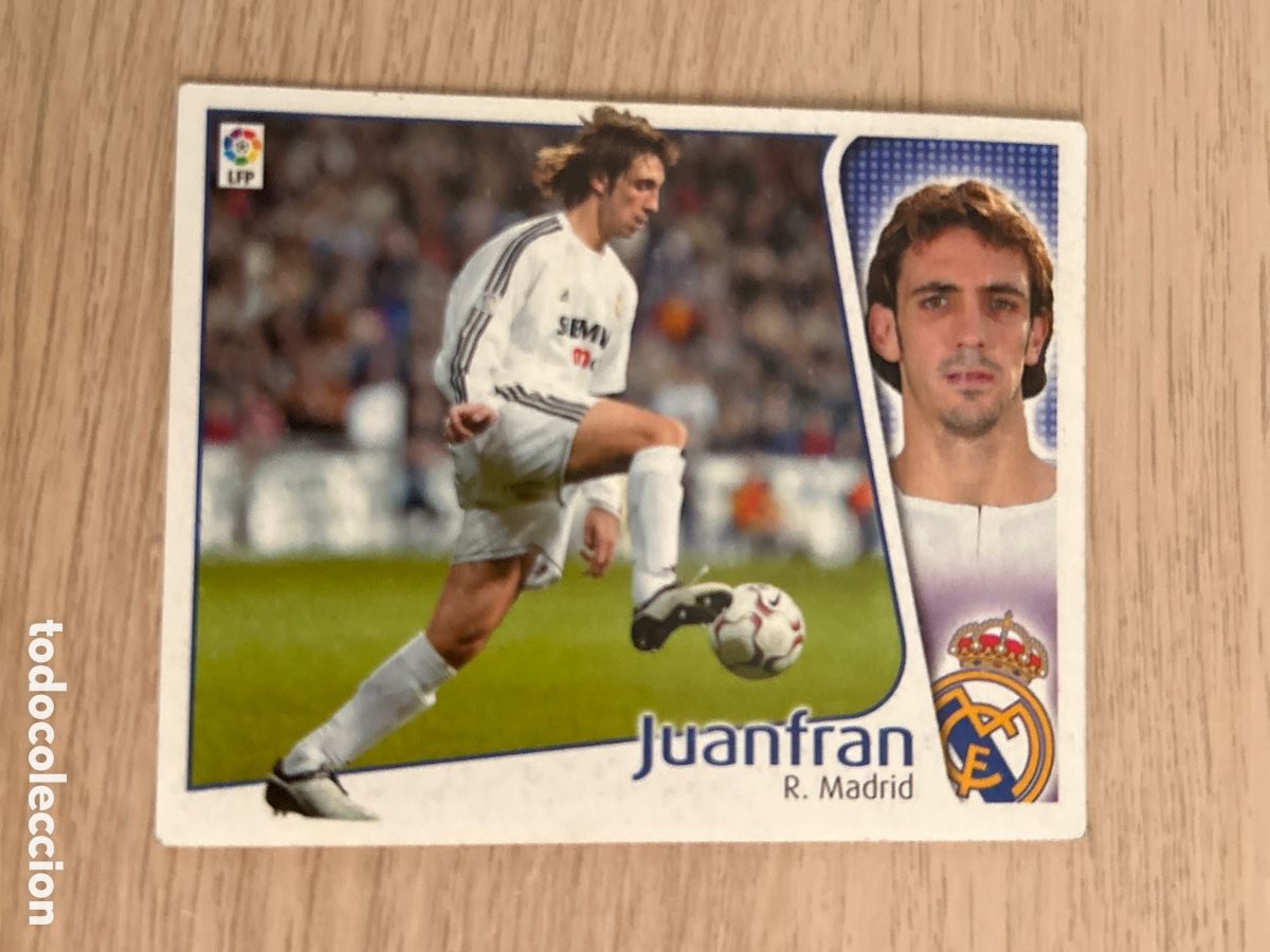 Fu&szlig;ball-Sticker: JUANFRAN REAL MADRID LIGA ESTE 2004 2005 04 05 NUNCA PEGADO SIN PEGAR