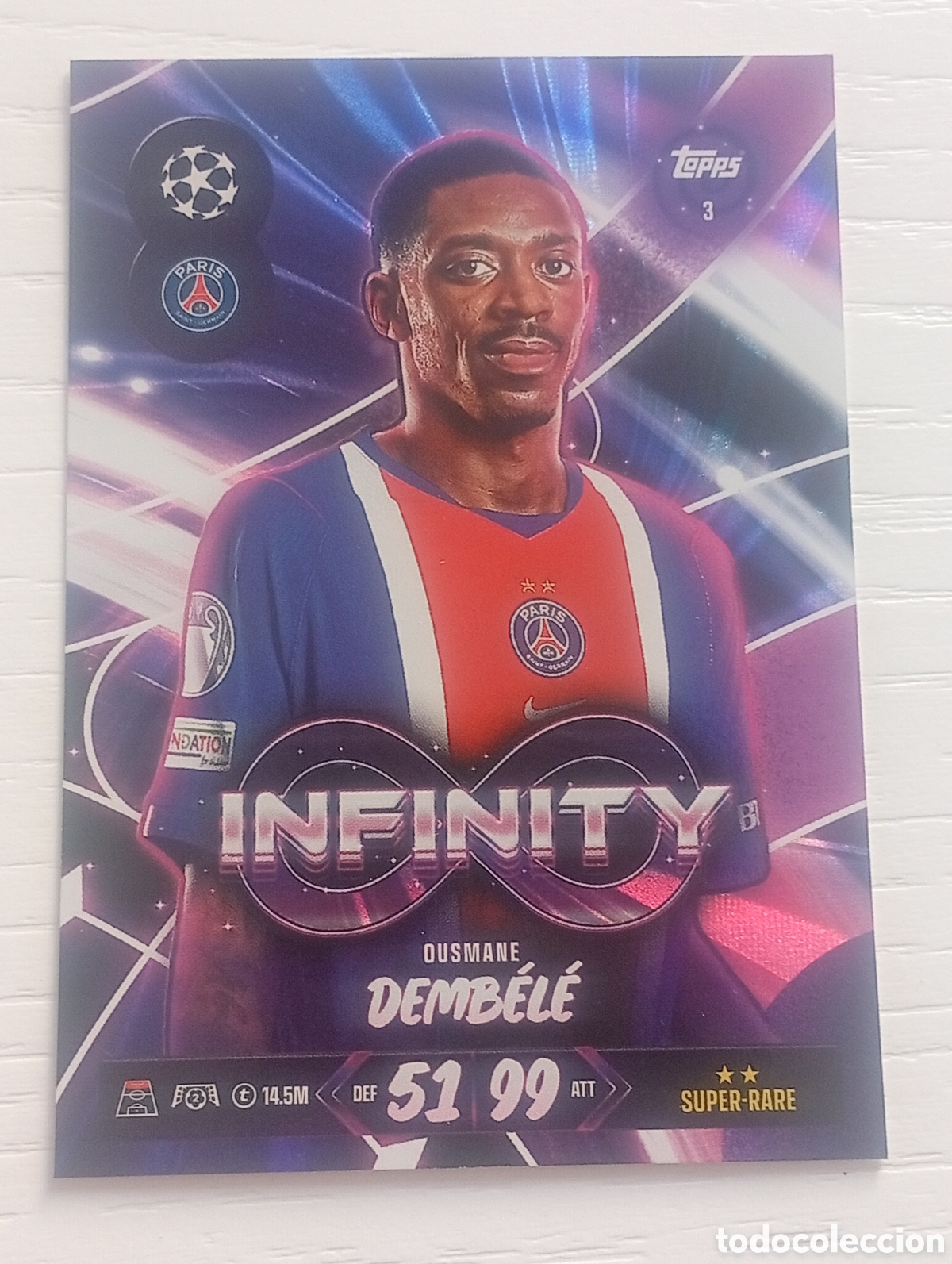 Fu&szlig;ball-Sticker: 3 DEMBELE INFINITY TOPPS MATCH ATTAX PSG PARIS 2026 2027 UCC megacracks cromos cards