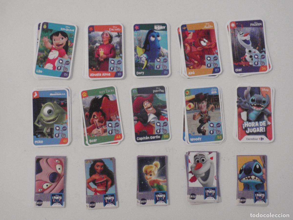 Figurine di Calcio: LOTE 64 cromos diferentes + 32 cromos de puntos. HORA DE JUGAR. Disney Carrefour 2025