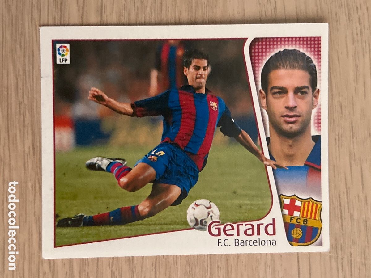 Fu&szlig;ball-Sticker: GERARD F. C. BARCELONA LIGA ESTE 2004 2005 04 05 NUNCA PEGADO SIN PEGAR
