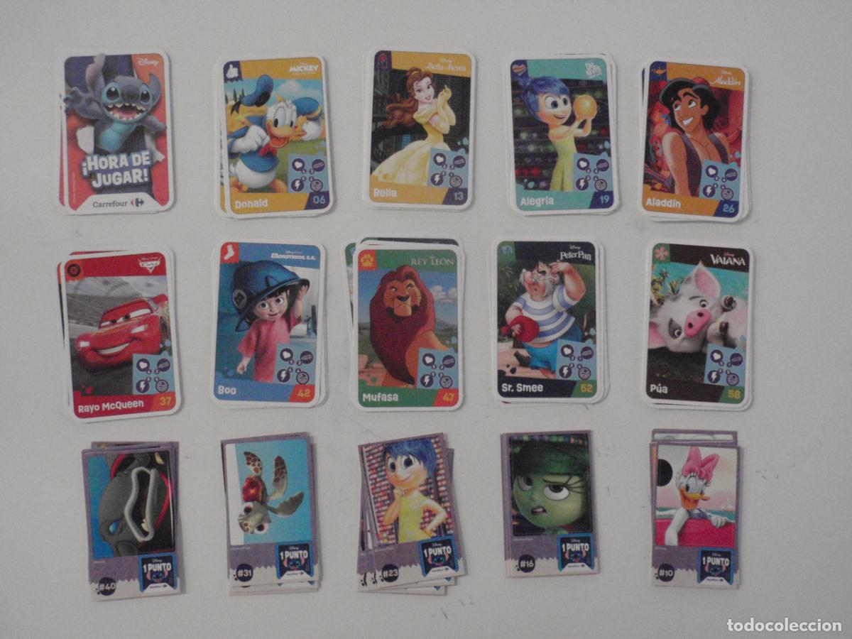 Figurine di Calcio: LOTE 63 cromos diferentes + 37 cromos de puntos. HORA DE JUGAR. Disney Carrefour 2025