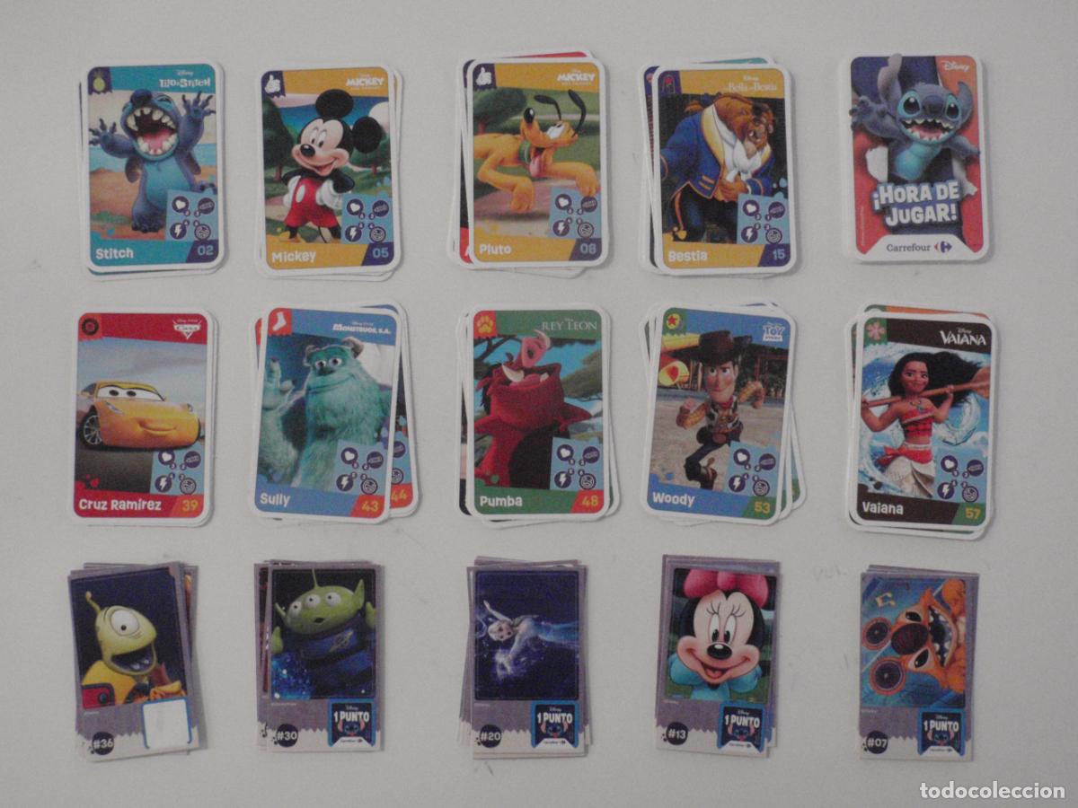 Figurine di Calcio: LOTE 61 cromos diferentes + 35 cromos de puntos. HORA DE JUGAR. Disney Carrefour 2025
