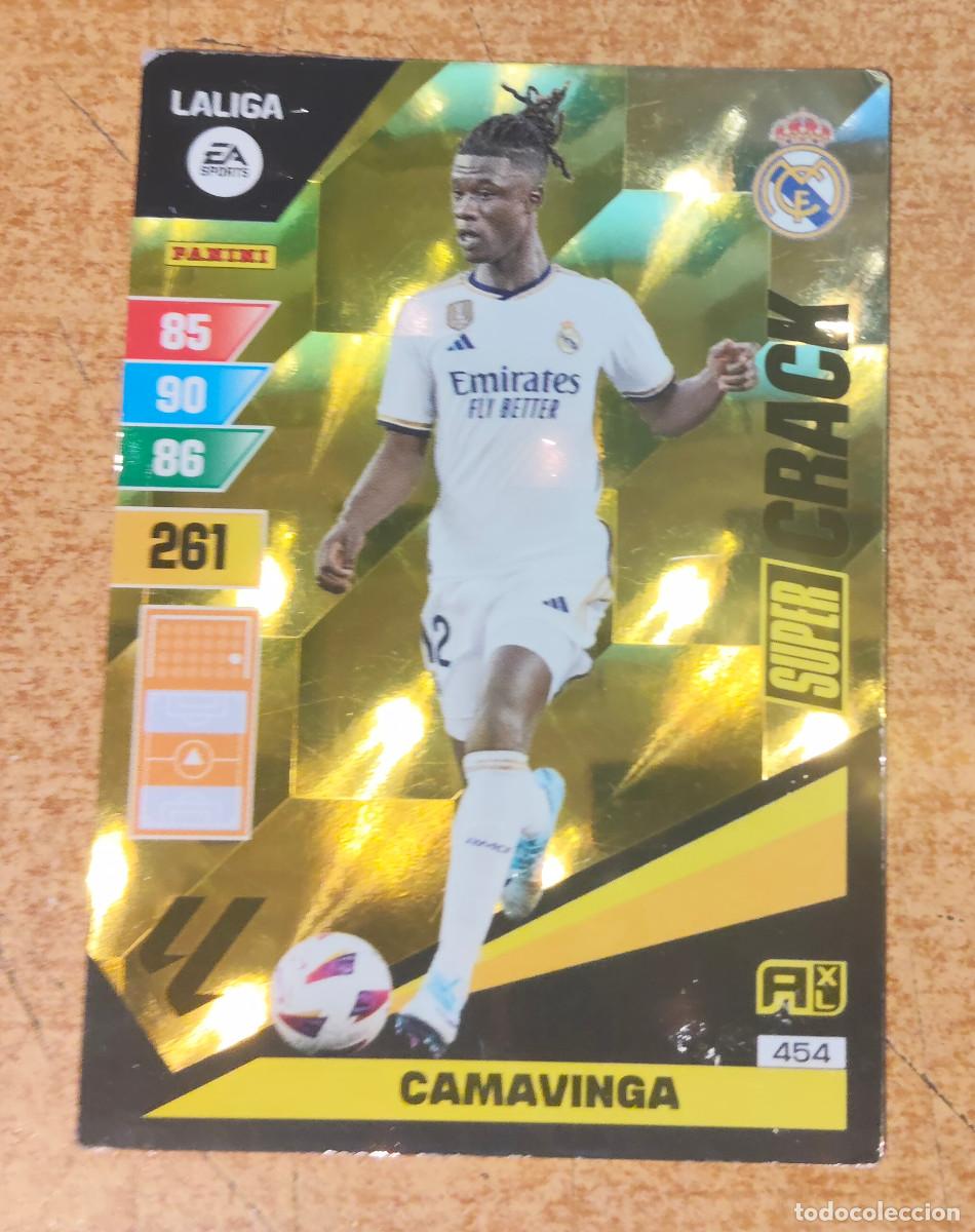 Figurine di Calcio: C764. Camavinga s&uacute;per crack n&uacute;mero 454 del Real Madrid cromo Adrenalyn XL 23-24 2023-2024