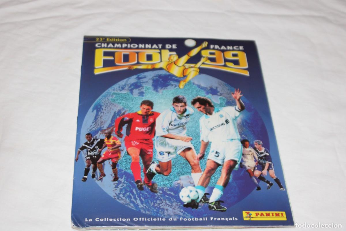 Figurine di Calcio: ALBUM DE FUTBOL OFICIAL VINTAGE 1999 DE CAMPEONATO DE FRANCIA TOTALMENTE COMPLETO DE PANINI