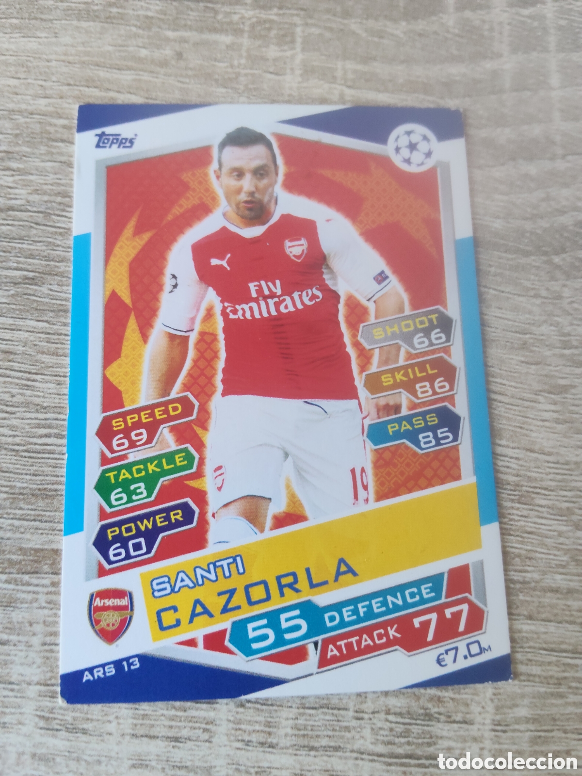 Cromos de Futebol: Topps match attax champions league 2016 2017 16 17 ARS 13 Santi Cazorla Arsenal
