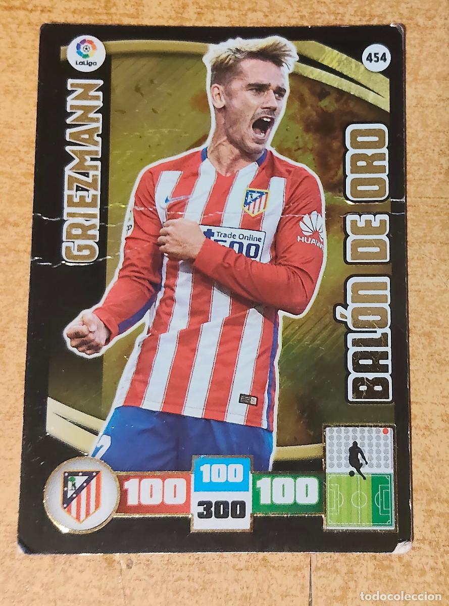 Cromos de Futebol: GRIEZMANN N&ordm; 454 / BAL&Oacute;N DE ORO (ATL&Eacute;TICO MADRID) ADRENALYN XL 2015 2016 PANINI 15 16 - arrugado