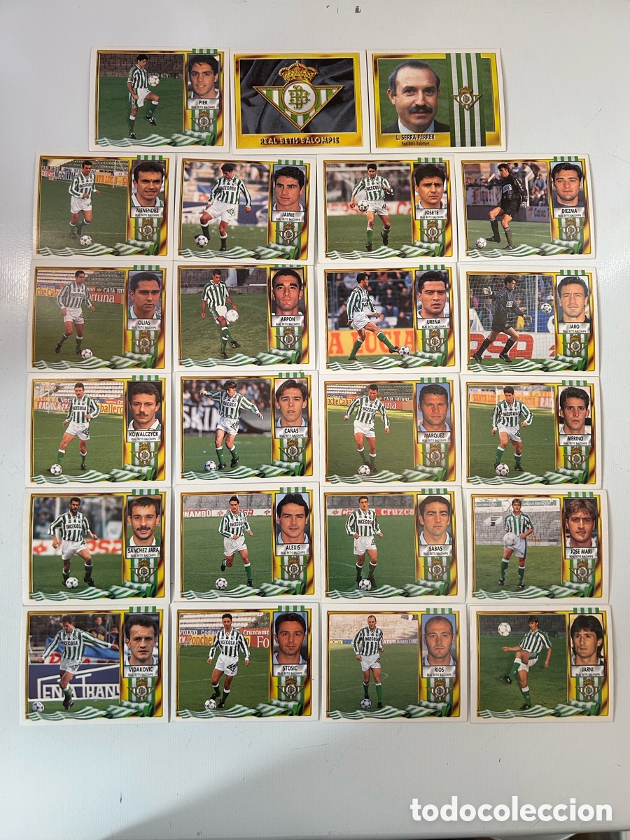 Cromos de Futebol: Lote Cromos Real Betis - Liga 95/96 Ediciones Este (NUNCA PEGADOS)