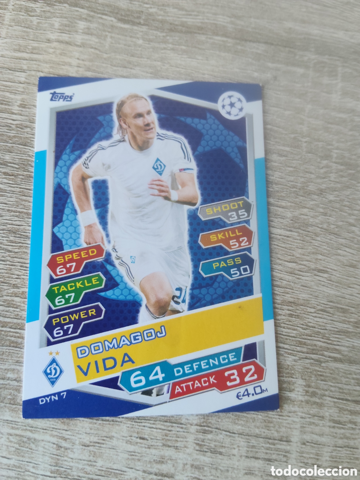 Figurine di Calcio: Topps match attax champions league 2016 2017 16 17 DYN 7 Domagoj Vida Dynamo de Kiev