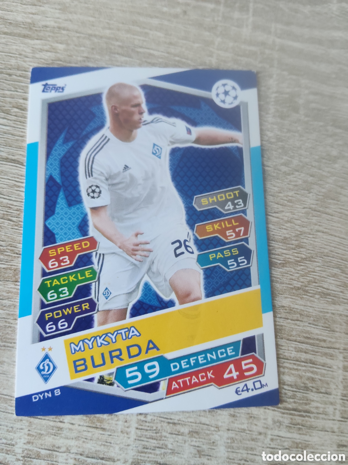 Figurine di Calcio: Topps match attax champions league 2016 2017 16 17 DYN 8 Mykyta Burda Dynamo de Kiev