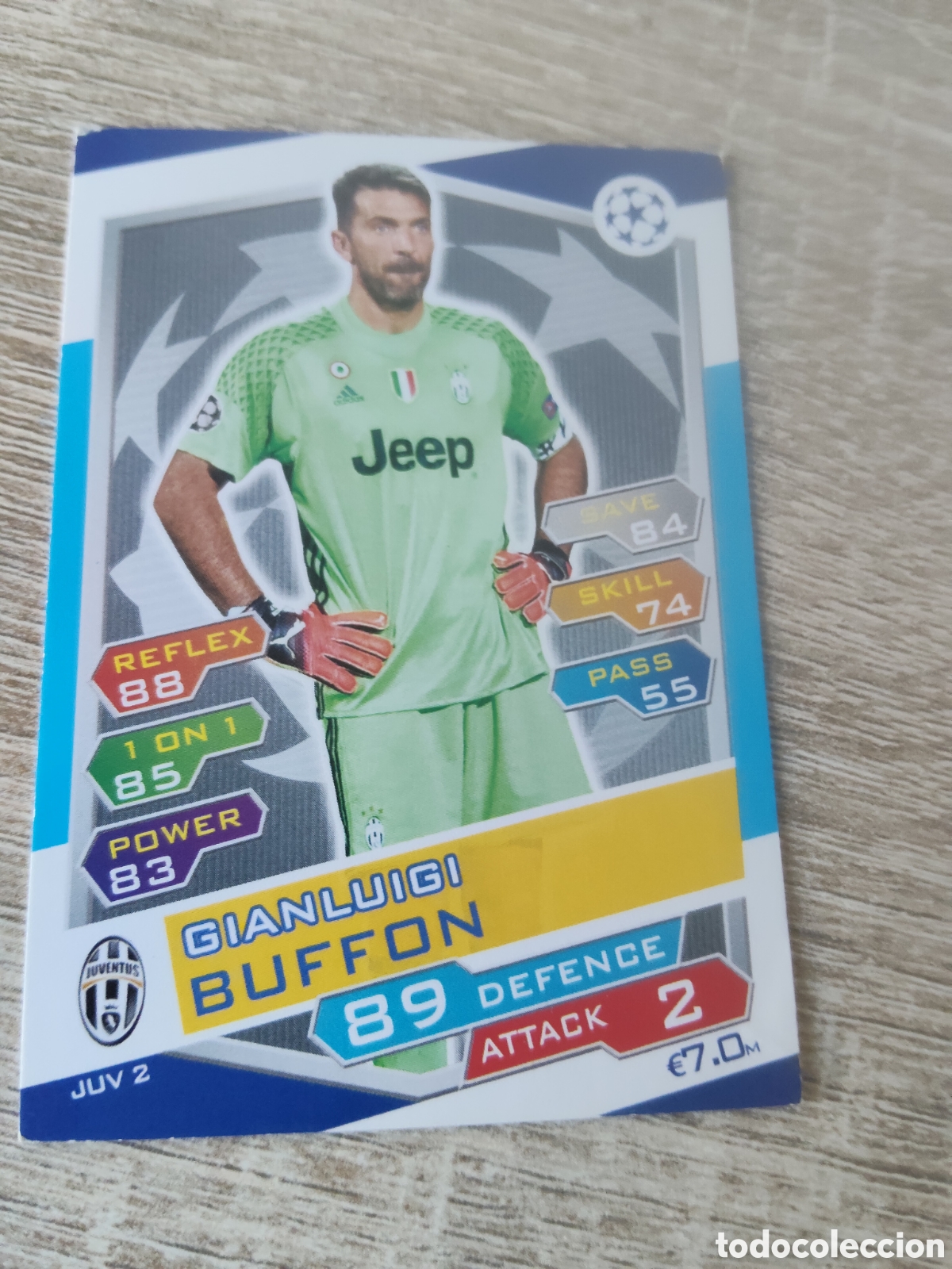 Cartes &agrave; collectionner de Football: Topps match attax champions league 2016 2017 16 17 JUV 2 Gianluigi Buffon Juventus