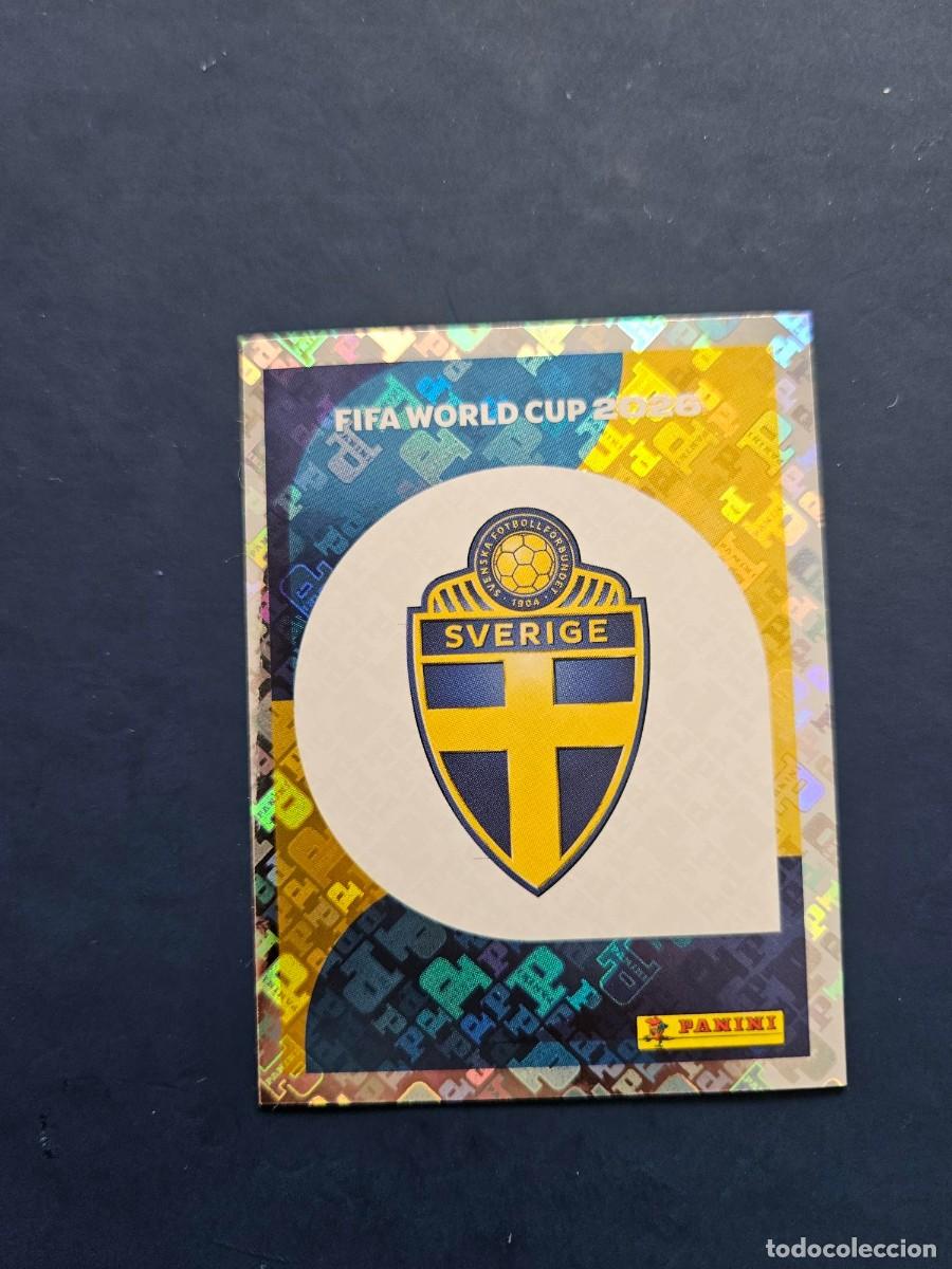 Cartes &agrave; collectionner de Football: SWE 1 ESCUDO SUECIA FIFA WORLD CUP MUNDIAL 26 2026 SIN PEGAR NUNCA PEGADO