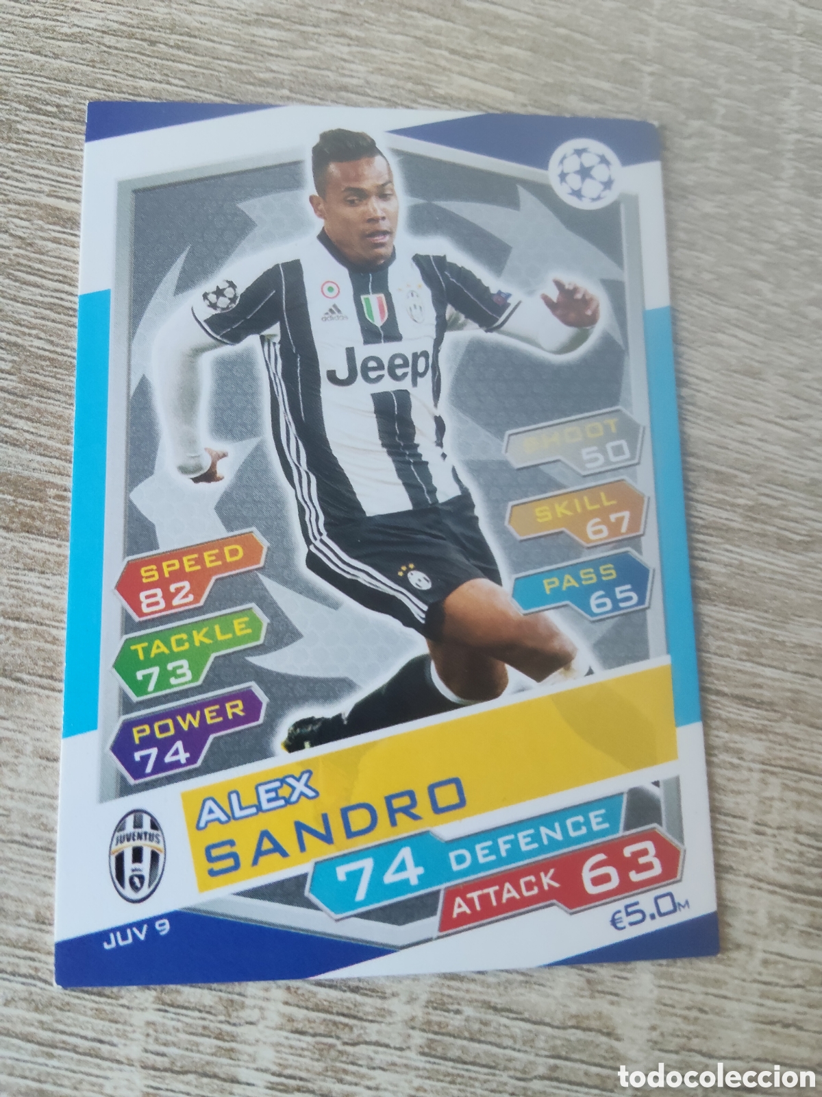 Figurine di Calcio: Topps match attax champions league 2016 2017 16 17 JUV 9 Alex Sandro Juventus