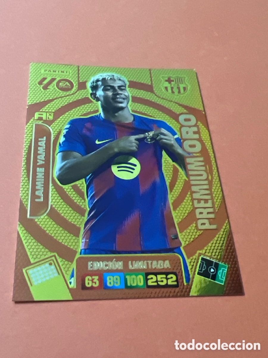 Cartes &agrave; collectionner de Football: C1328. ADRENALYN XL 2025/26. LAMINE YAMAL PREMIUM ORO. FC.BARCELONA