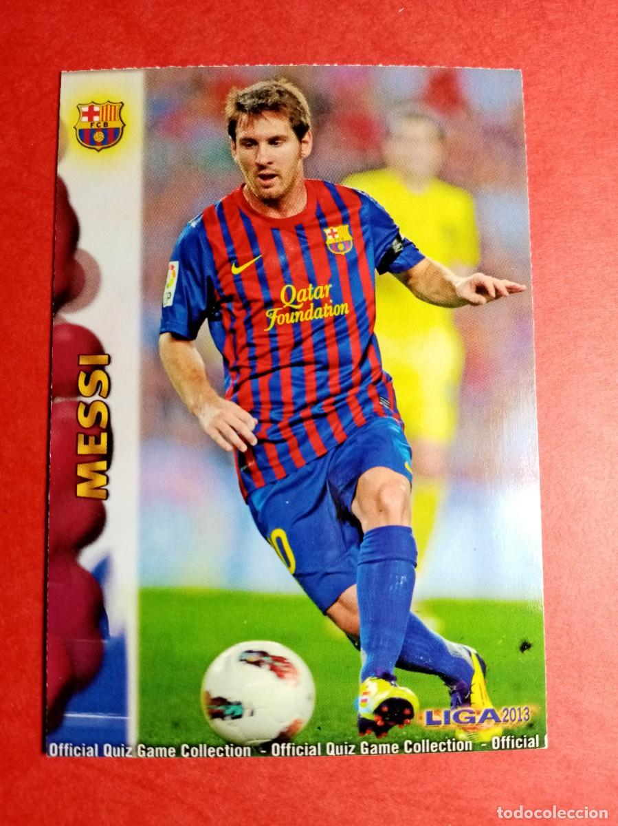 Cromos de f&uacute;tbol: N&ordm; 44 MESSI, F.C. BARCELONA, LIGA QUIZ GAME 2013, MUNDICROMO