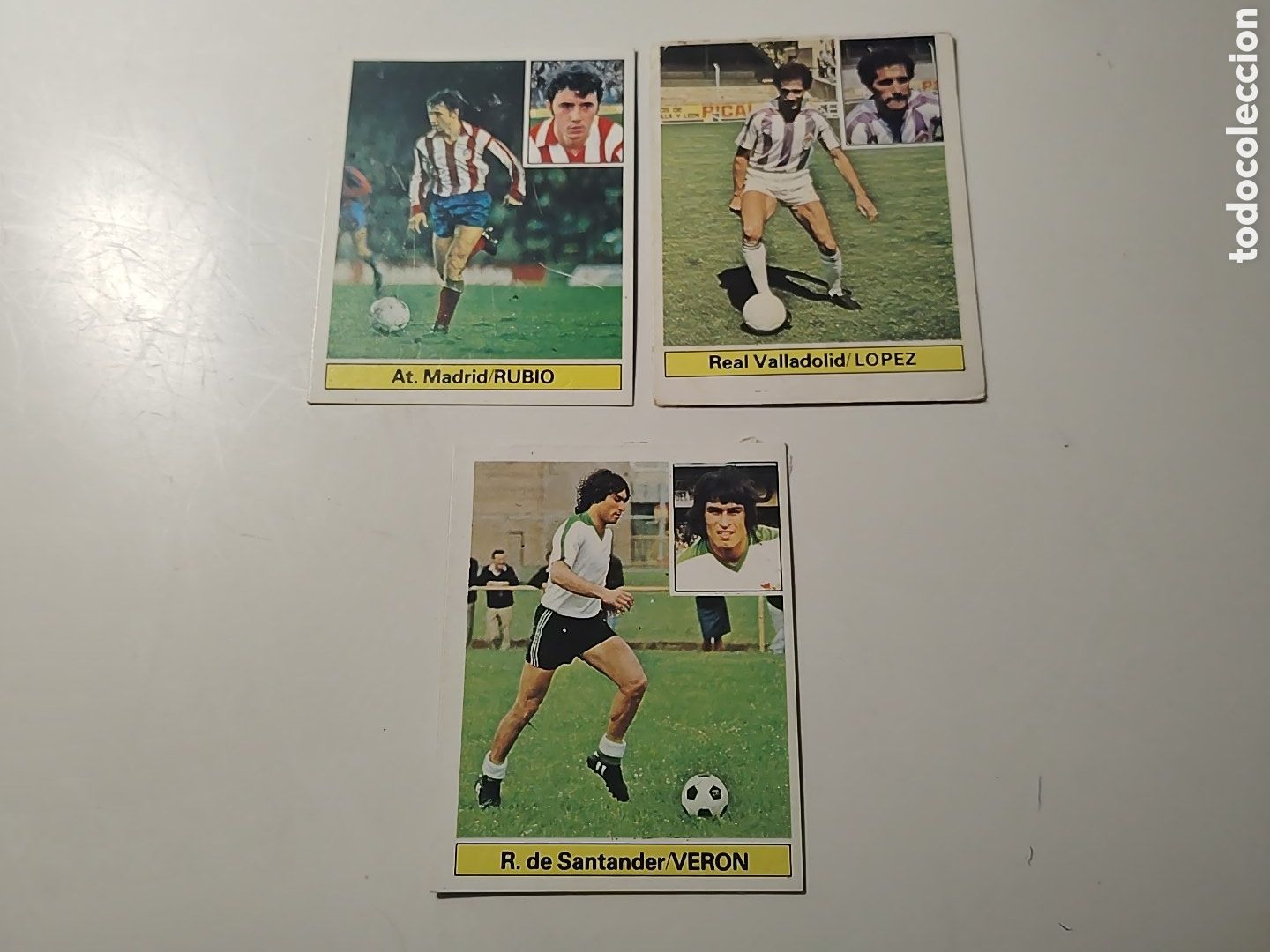 Cromos de f&uacute;tbol: 3 cromos despegados. 81-82