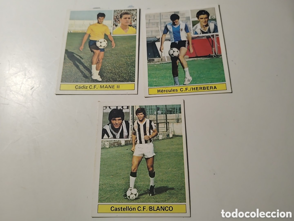 Cromos de f&uacute;tbol: 3 cromos despegados. Temporada 81-82