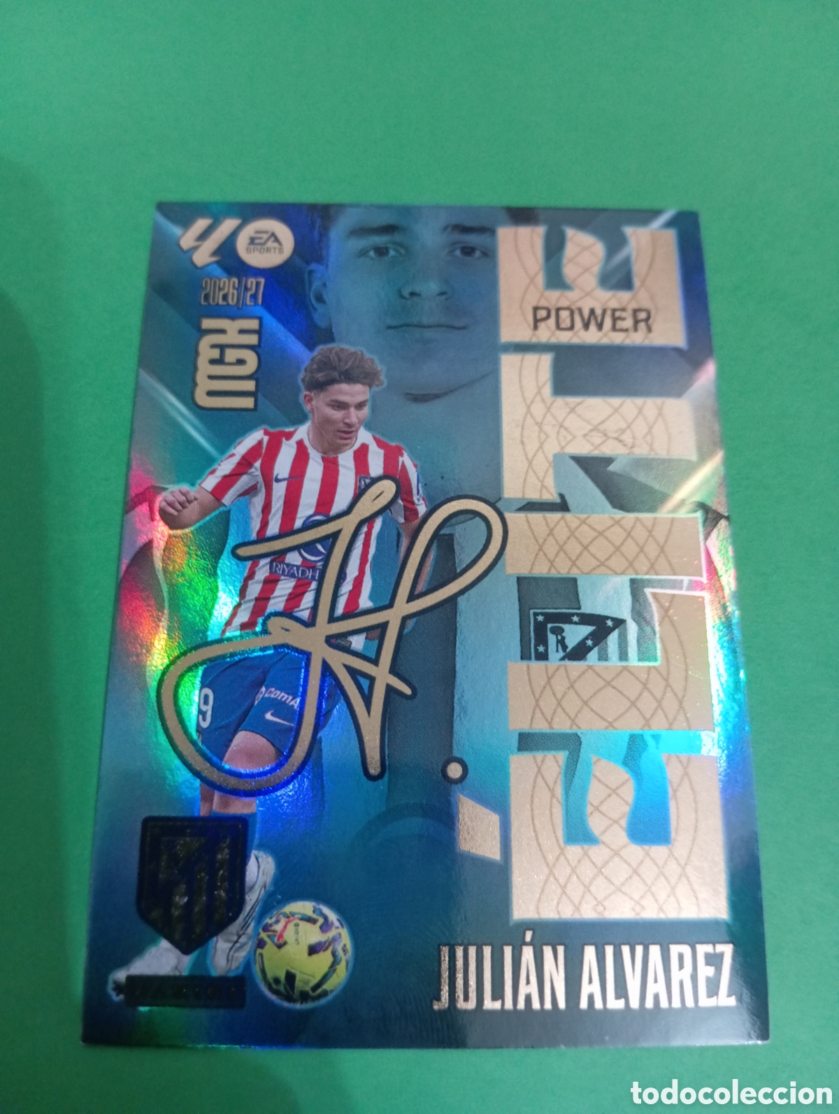 Fu&szlig;ball-Sticker: Juli&aacute;n &Aacute;lvarez Atl&eacute;tico de Madrid ELITE POWER n&deg;8P / PANINI MEGACRACKS 2026/2027