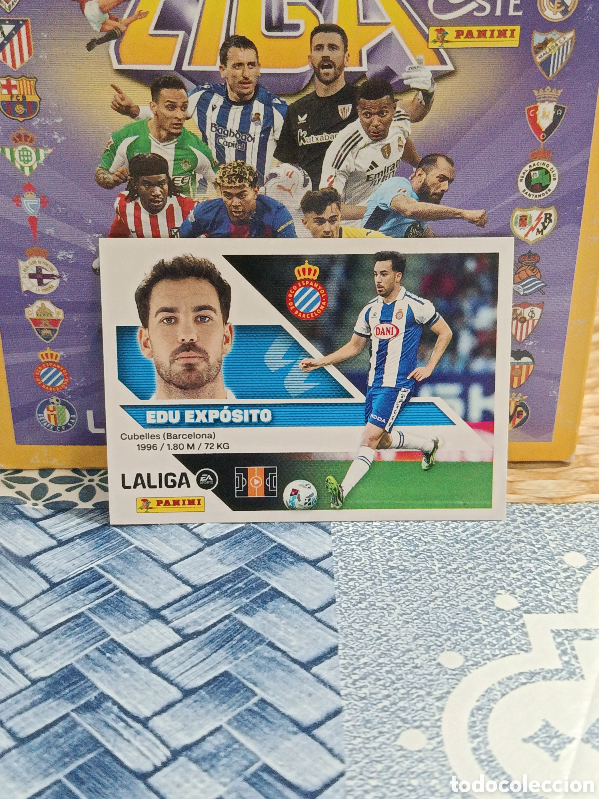 Football Stickers: EDU EXPOSITO R.C.D. ESPA&Ntilde;OL ESPANYOL N&ordm; 13 LIGA ESTE 26 27 2026 2027 PANINI &rdquo;NUEVO DE SOBRE&rdquo;
