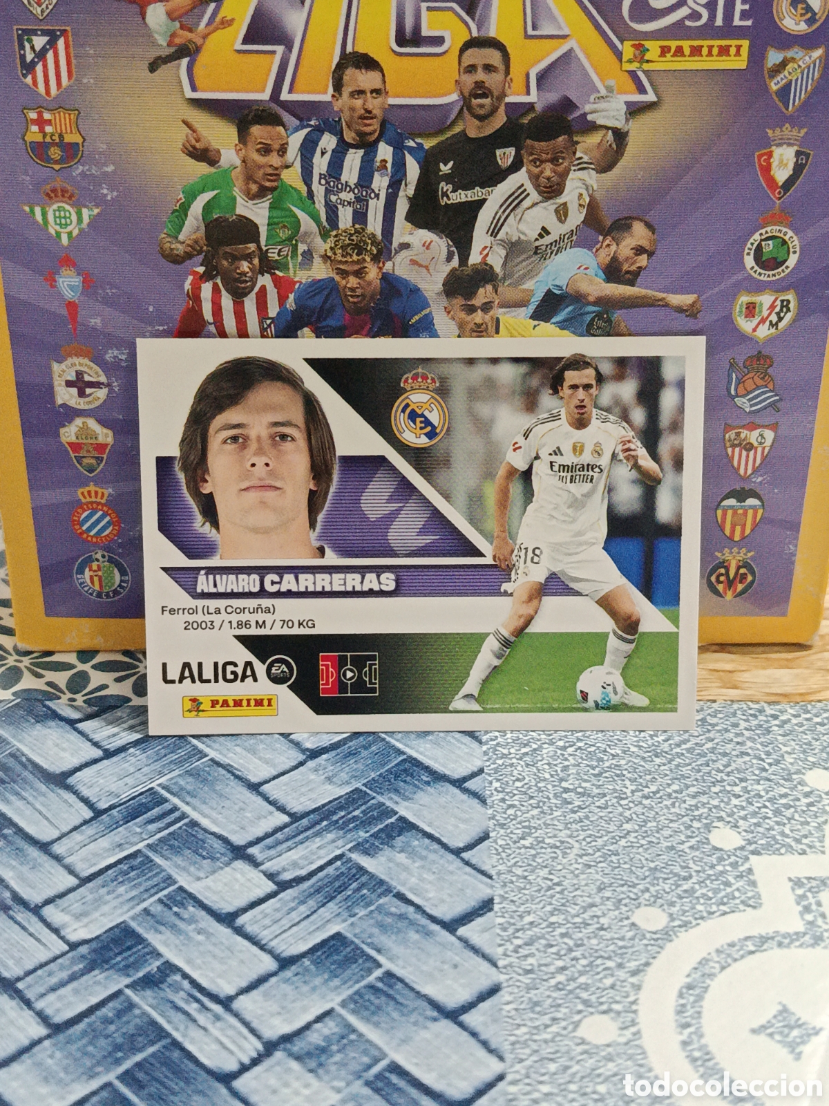 Cromos de Futebol: CARRERAS REAL MADRID N&ordm; 10 A LIGA ESTE 26 27 2026 2027 PANINI &rdquo;NUEVO DE SOBRE&rdquo;