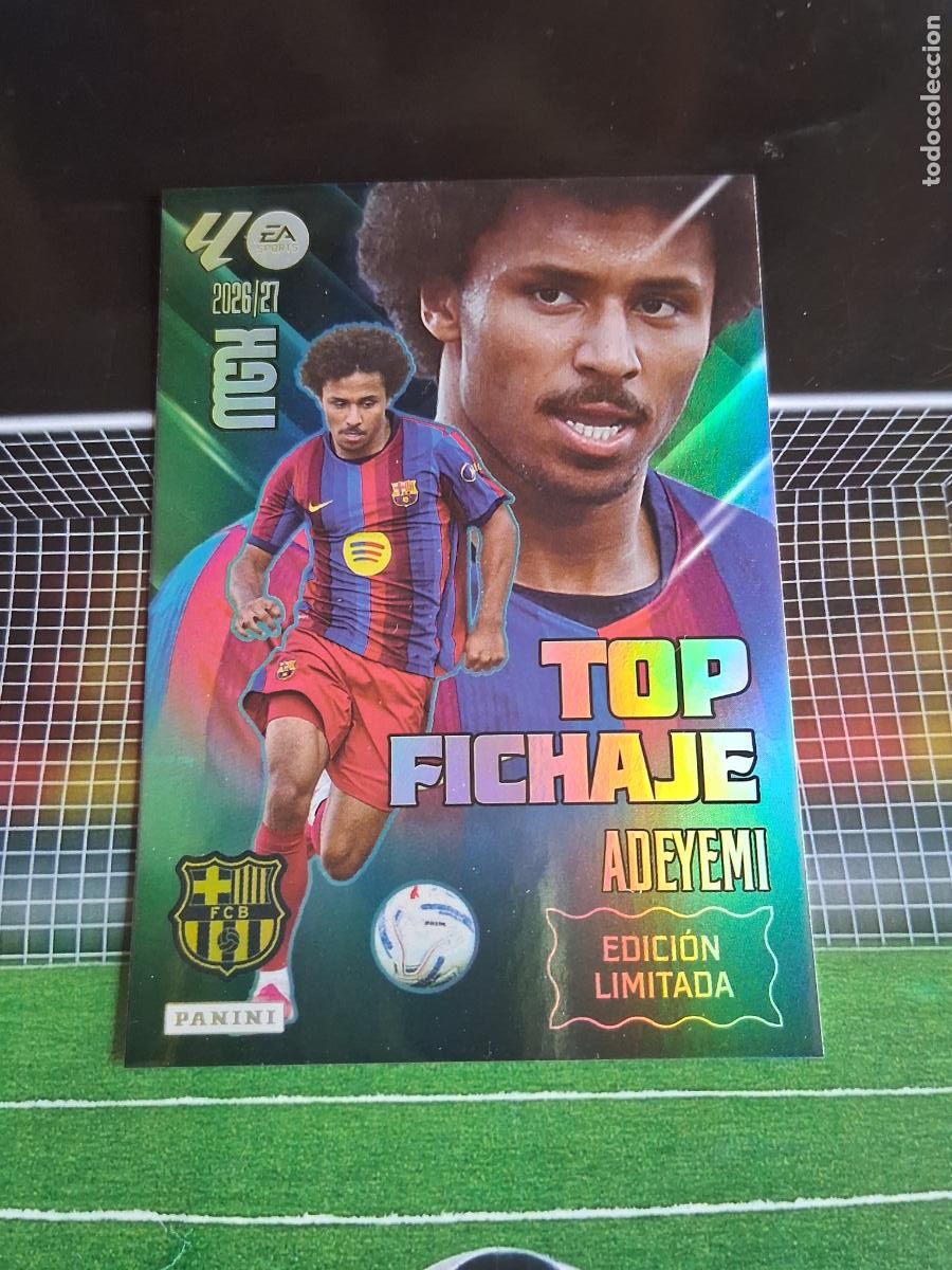 Cromos de Futebol: ADEYEMI TOP FICHAJE BARCELONA EDICION LIMITADA CROMOS MEGACRACKS MGK LIGA FUTBOL 2026 2027 26 27