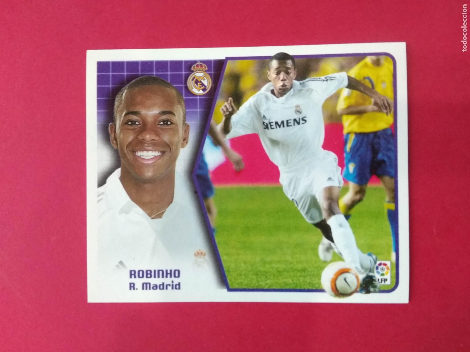 Cromos de f&uacute;tbol: EDICIONES ESTE LIGA 05 06 2005 2006 CROMO NUNCA PEGADO FICHAJE N&ordm; 24 ROBINHO VERSION