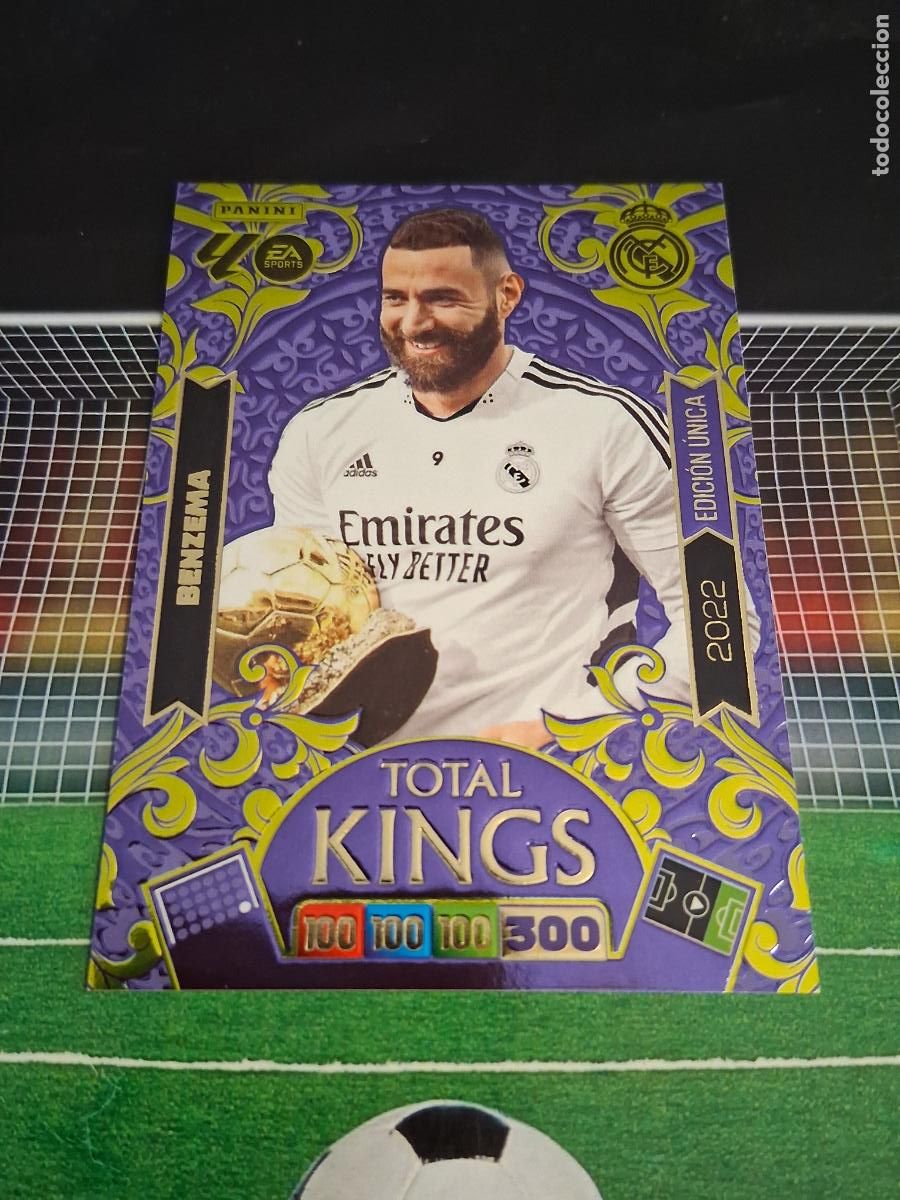 Figurine di Calcio: BENZEMA REAL MADRID TOTAL KINGS EDICION UNICA CROMO ADRENALYN XL LIGA FUTBOL PANINI 2026 2027 26 27