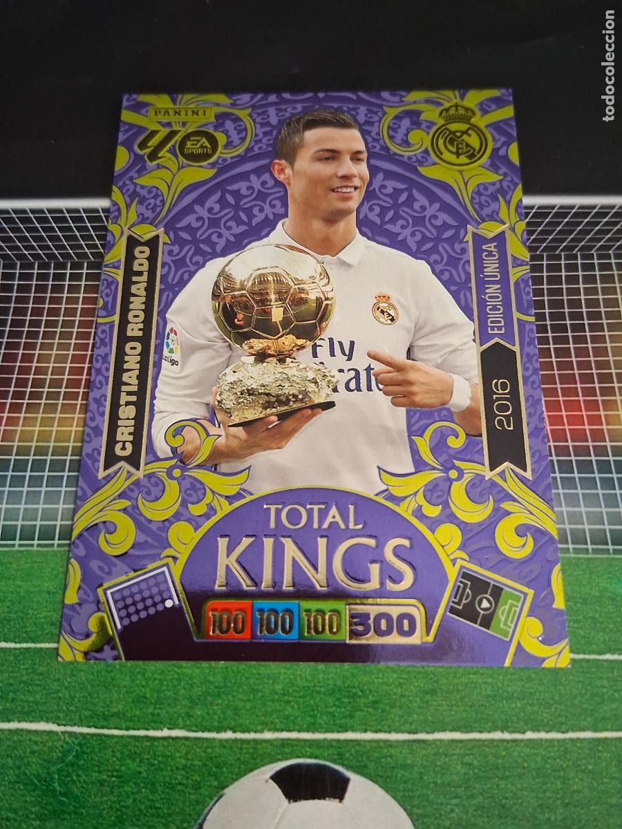 Football Stickers: CRISTIANO RONALDO REAL MADRID TOTAL KINGS 2016 UNICA CROMO ADRENALYN XL FUTBOL 2026 2027 26 27
