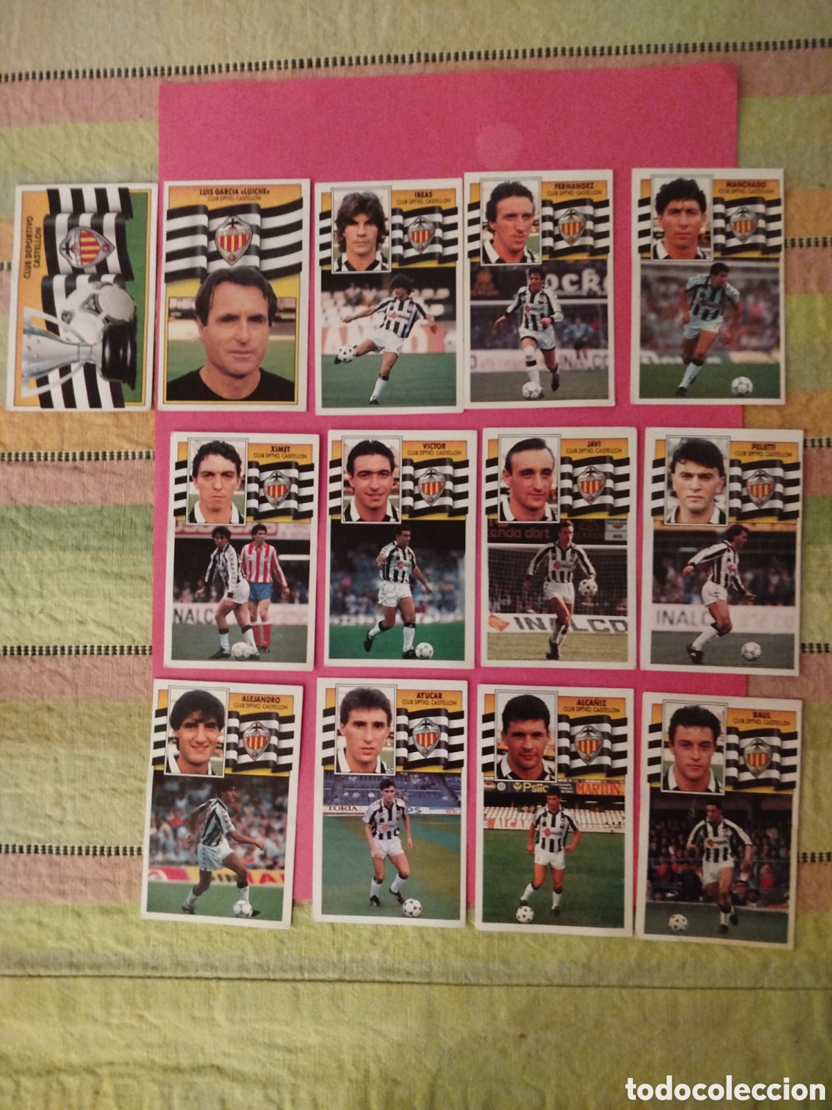 Cromos de f&uacute;tbol: LOTE 10 CROMOS CASTELLON NUNCA PEGADOS LIGA ESTE 90-91