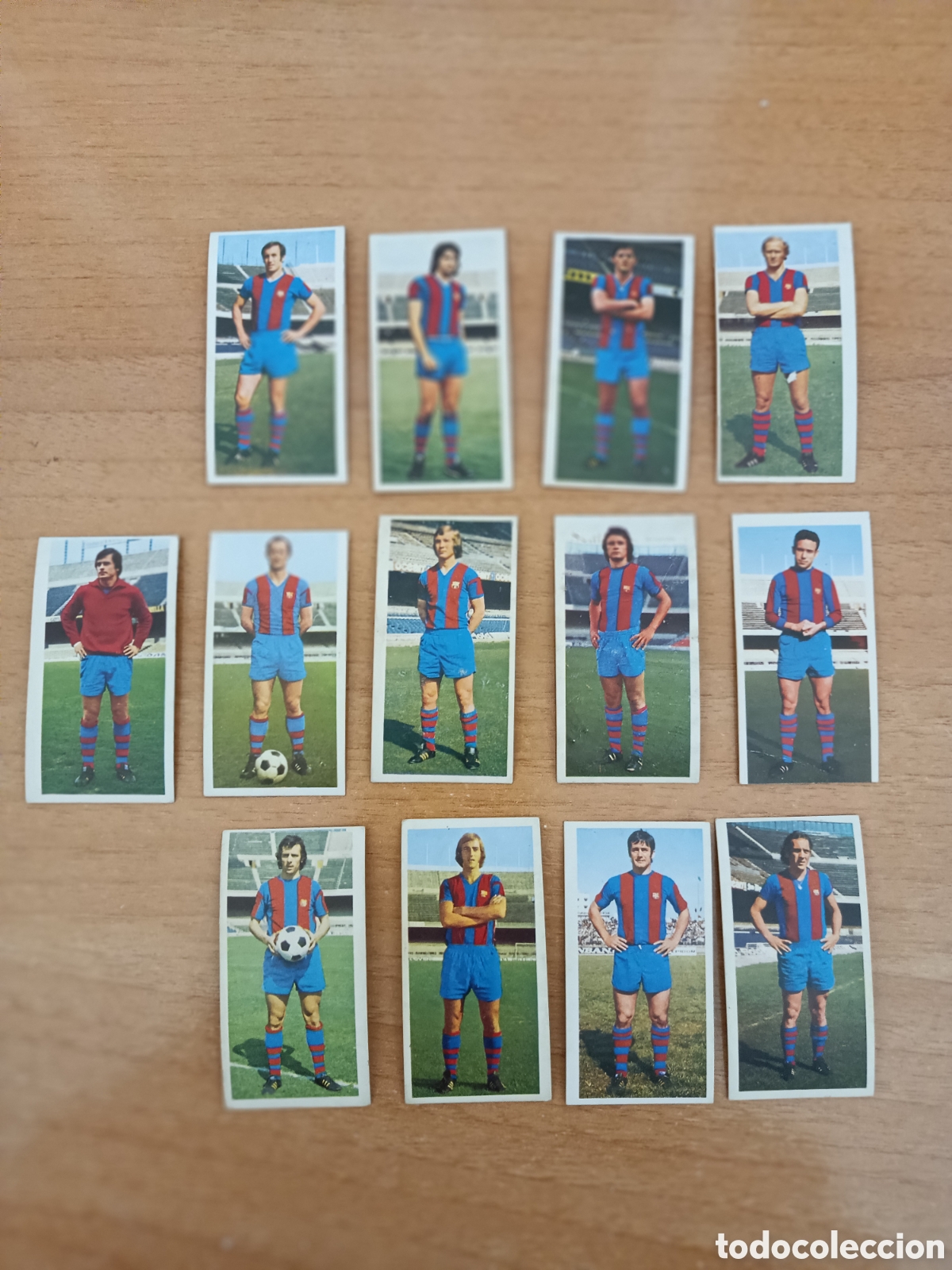 Cromos de f&uacute;tbol: 13 cromos Barcelona ESTE 75.76 sin pegar