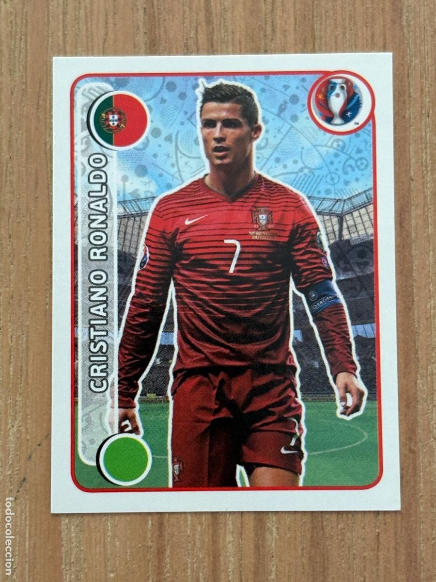 Cartes &agrave; collectionner de Football: 28. CROMO EURO 2016 Cristiano Ronaldo N 597 Portugal SIN PEGAR NUNCA PEGADO