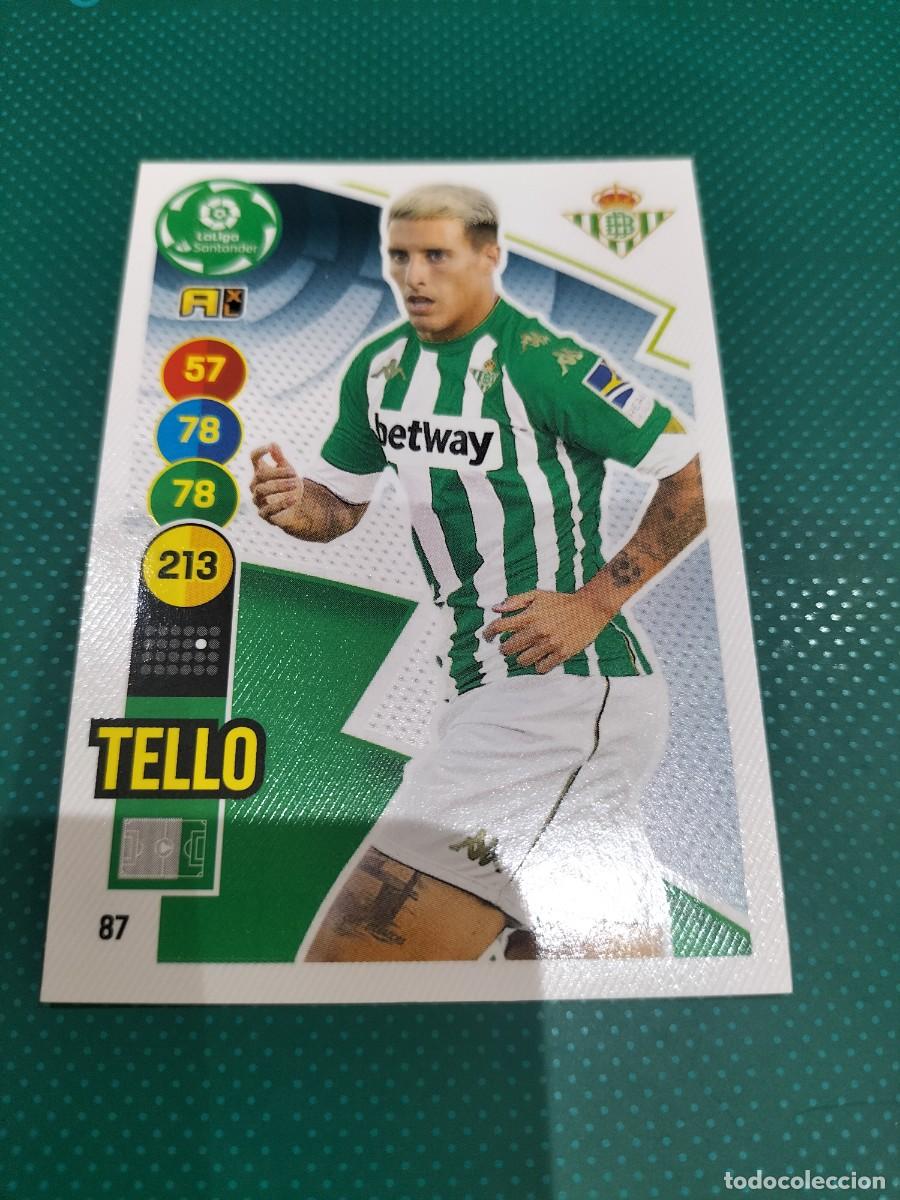 Cartes &agrave; collectionner de Football: 1 CROMO FICHA PANINI ADRENALYN 2020-2021 20-21 REAL BETIS 87 TELLO