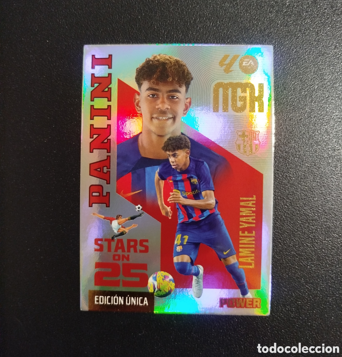 Cartes &agrave; collectionner de Football: LAMINE YAMAL EDICI&Oacute;N &Uacute;NICA MEGACRACKS 2026 2027 MGK 26 27 CROMO CARD PANINI 449 POWER FC BARCELONA