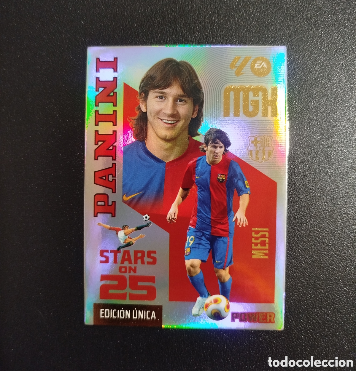 Cartes &agrave; collectionner de Football: MESSI EDICI&Oacute;N &Uacute;NICA MEGACRACKS 2026 2027 MGK 26 27 CROMO CARD PANINI 440 POWER FC BARCELONA