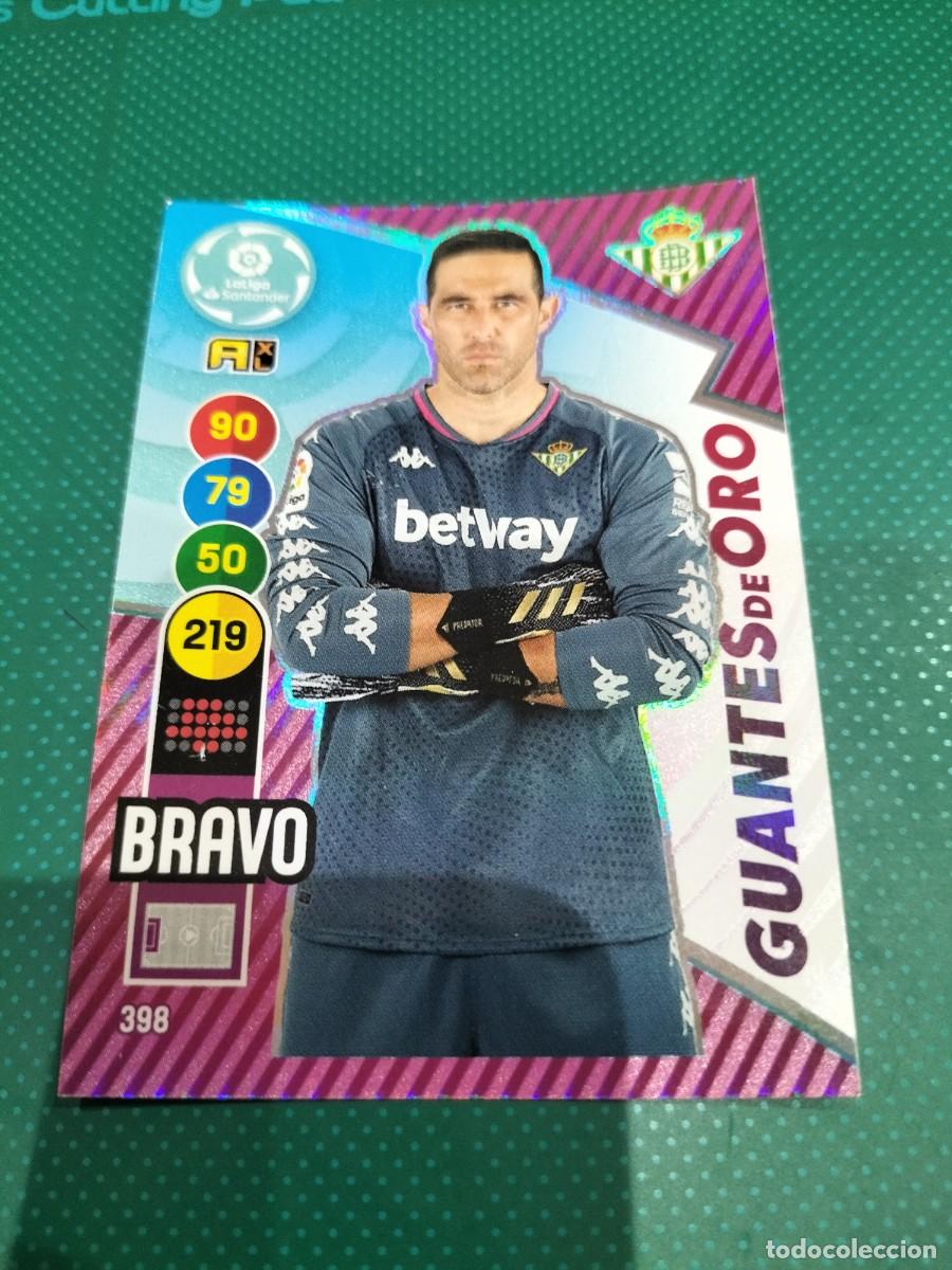 Cromos de Futebol: 1 CROMO FICHA PANINI ADRENALYN 2020-2021 20-21 REAL BETIS 398 BRAVO ( Guantes oro