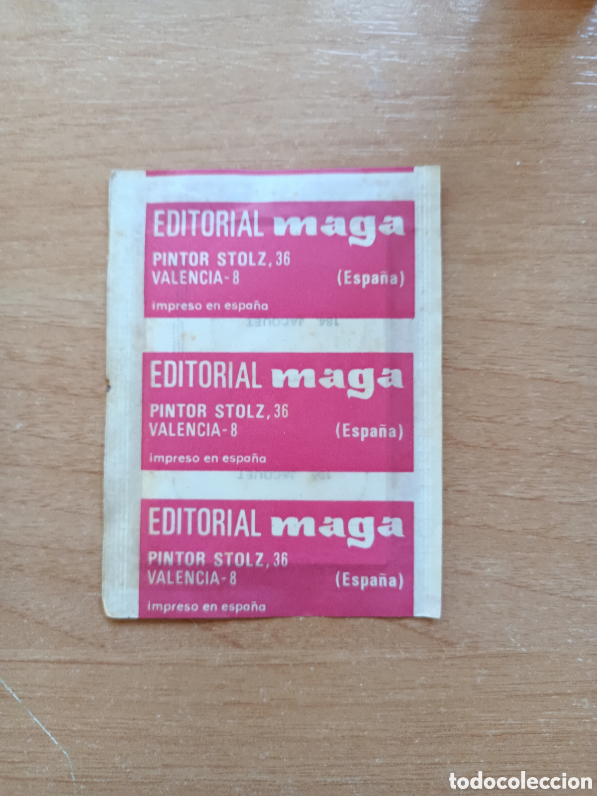 Cromos de f&uacute;tbol: Sobre sin abrir MAGA 75.76 - Foto 2
