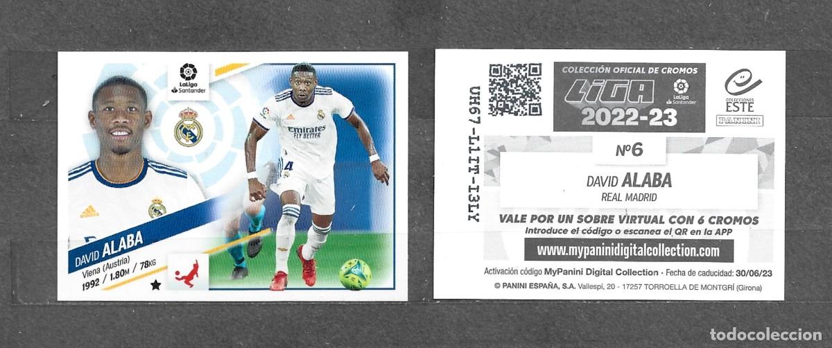 Cartes &agrave; collectionner de Football: Liga este 22/23 - David Alaba - N&ordm; 6 - R. Madrid